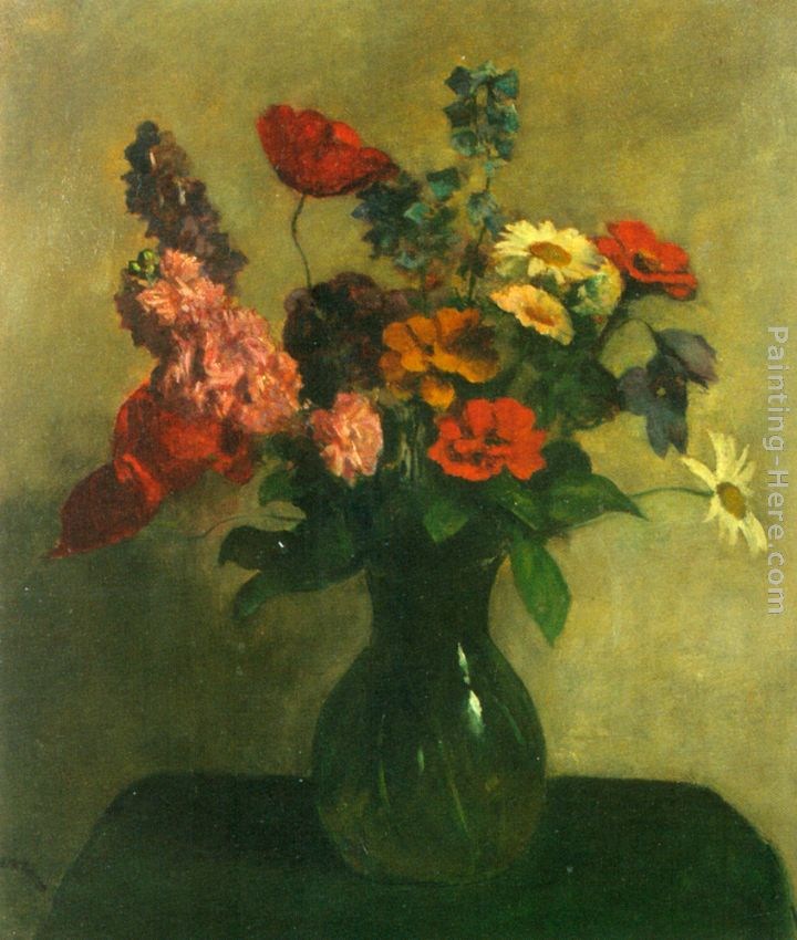 Jacob Simon Hendrik Kever Mixed Summer Flowers